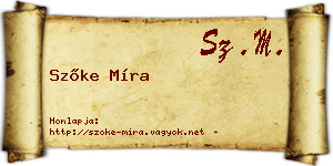 Szőke Míra névjegykártya